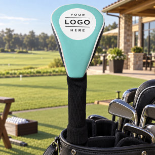 Op maat gemaakt aqua zakelijk logo golf driver hoo golfheadcover