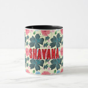 Op maat gemaakt aquarel bloempatroon cadeau mok