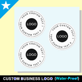 Op maat gemaakt bedrijfslogo | 30 waterdichte stic labels