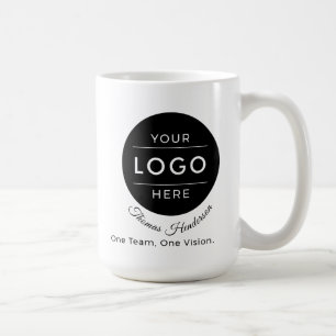 Op maat gemaakt bedrijfslogo & naam 15oz mok