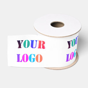 Op maat gemaakt bedrijfslogo promotionele zakelint grosgrain lint