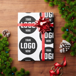 Op maat gemaakt bedrijfslogo - Wit Cadeaupapier