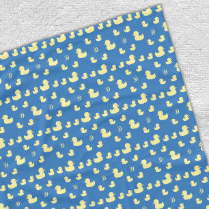Op Maat Gemaakt Begin Rubberen Eend Patroon Blauw  Fleece Deken
