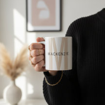 Op maat gemaakt Beige Monogrammok als Cadeau voor 