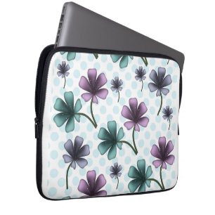 Op maat gemaakt bloempatroon cadeau iPhone / iPad Laptop Sleeve