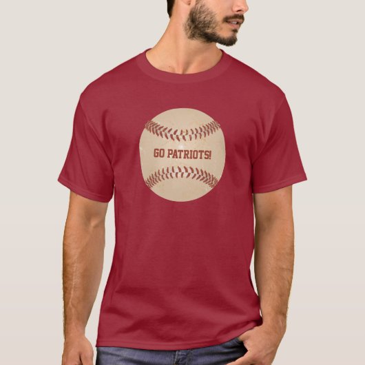 Op maat gemaakt boodschap baseball graphic in dist t-shirt (Voorkant)