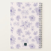 Op maat gemaakt botanisch monogram gepersonaliseer notitieboek (Achterkant)