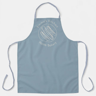 Op maat gemaakt brood logo stoffig blauwe schort v