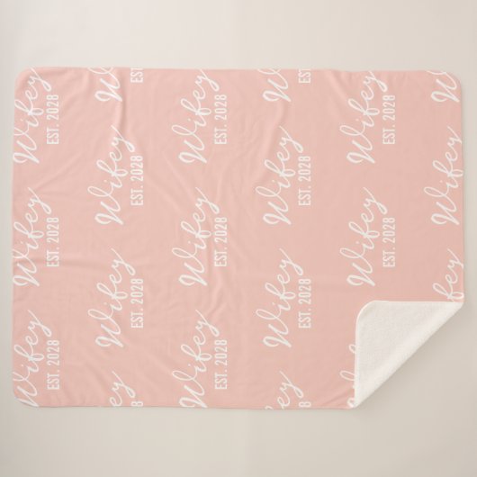 Op maat gemaakt bruid & bruidegom dekbed, mevrouw  sherpa deken (Voorkant (horizontaal))