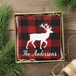 Op maat gemaakt Buffalo Plaid Hert Cadeaupapier Ti Tissuepapier