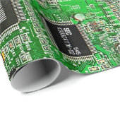 Op maat gemaakt circuitpatroon met naam - Groene G Cadeaupapier (Rol Hoek)