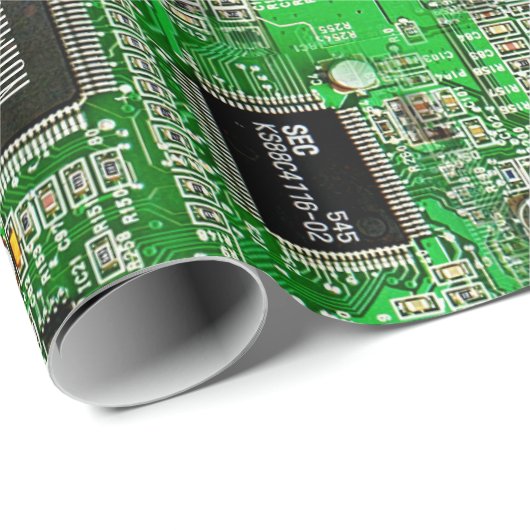 Op maat gemaakt circuitpatroon met naam - Groene G Cadeaupapier (Rol Hoek)