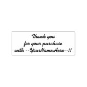 Op maat gemaakt dank u voor aankoop rubberstempel (Afrduk)