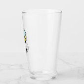 Op maat gemaakt drinkglas met leuk geanimeerd bije glas (Links)