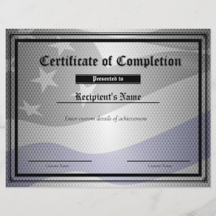 Op maat gemaakt dunne blauwe lijn vlag certificaat