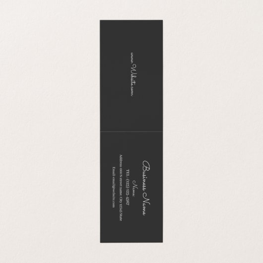 OP MAAT GEMAAKT EENVOUDIG VISITEKAARTJE (Buitenkant ongevouwen)