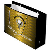 Op maat gemaakt elegant golf monogram ontwerp groot cadeauzakje (Voorkant Gekanteld)