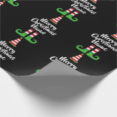 Op maat gemaakt Elf-patroon Persoonlijke Kerstverp Cadeaupapier (Hoek)