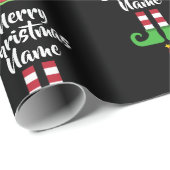 Op maat gemaakt Elf-patroon Persoonlijke Kerstverp Cadeaupapier (Rol Hoek)