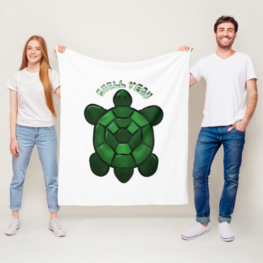 Op maat gemaakt en gepersonaliseerd Cute Turtle Fleece Deken (In situ)