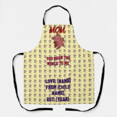Op maat gemaakt en gepersonaliseerd familiemotto c schort (Voorkant)