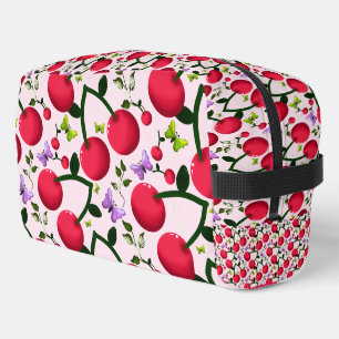 Op maat gemaakt en gepersonaliseerd kersen vlinder toilettasje