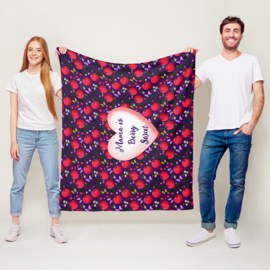 Op maat gemaakt en gepersonaliseerd Mooie Kersen V Fleece Deken (In situ)