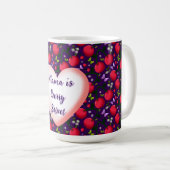 Op maat gemaakt en gepersonaliseerd Mooie Kersen V Koffiemok (Voorkant rechts)