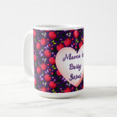 Op maat gemaakt en gepersonaliseerd Mooie Kersen V Koffiemok (Voorkant links)