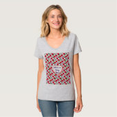 Op maat gemaakt en gepersonaliseerd Mooie Kersen V T-shirt (Voorkant volledig)