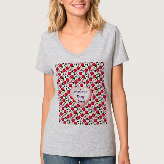Op maat gemaakt en gepersonaliseerd Mooie Kersen V T-shirt (Voorkant)
