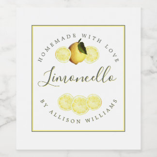 Op maat gemaakt etiket voor limoncello zelfgemaakt