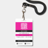 Op maat gemaakt Expo ID-badge met QR-code Badge (Achterkant met lanyard)