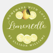 Op maat gemaakt felgroen limoncello etiket (Voorkant)