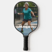 Op maat gemaakt foto- en naammonogram pickleball paddle (Achterkant)