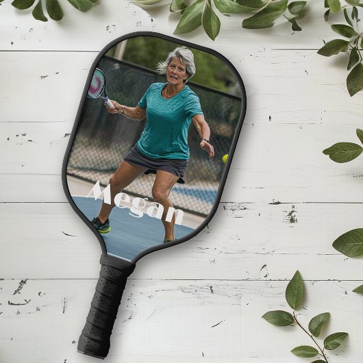 Op maat gemaakt foto- en naammonogram pickleball paddle