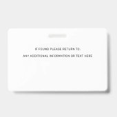 Op Maat Gemaakt Foto Toeval Alert Servicehond ID B Badge (Achterkant)