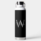 Op maat gemaakt gepersonaliseerd initieel script m waterfles (Achterkant)