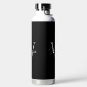 Op maat gemaakt gepersonaliseerd initieel script m waterfles (Links)