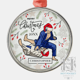 Op maat gemaakt gepersonaliseerd Jiu Jitsu BJJ Ker Metalen Ornament
