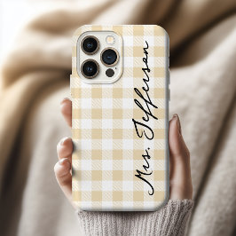 Op maat gemaakt geruit afstudeercadeau iPhone hoes