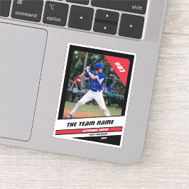 Op maat gemaakt geschenk voor honkbalspeler Zwart  Sticker