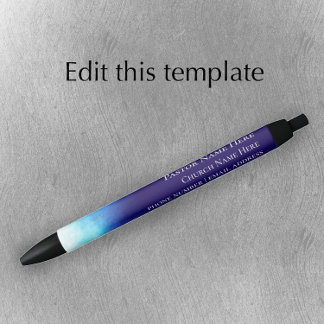 Op maat gemaakt geschenk voor predikant christelij zwarte inkt pen