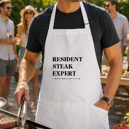 Op maat gemaakt geschenk voor steakliefhebbers met standaard schort