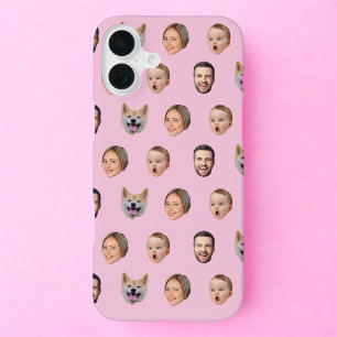 Op maat gemaakt gezichts foto familiegeschenk, 4 f iPhone 16 plus hoesje