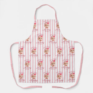 Op maat gemaakt gezichtsfoto patroon Roze mammie m Schort