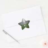 Op maat gemaakt golfmonogramontwerp ster sticker (Envelop)