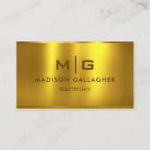 Op maat gemaakt goud geel metaal professioneel visitekaartje (Voorkant)