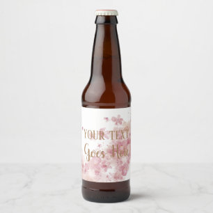 Op maat gemaakt handgemaakt product bloemenkrans bier etiket