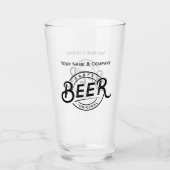 Op maat gemaakt handgeschreven logo bierglas glas (Voorkant)